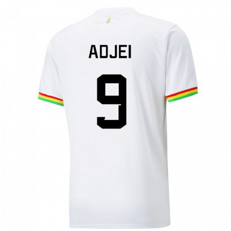 Kandiny Niño Camiseta Ghana Vivian Adjei #9 Blanco 1ª Equipación 22-24 La Camisa Chile