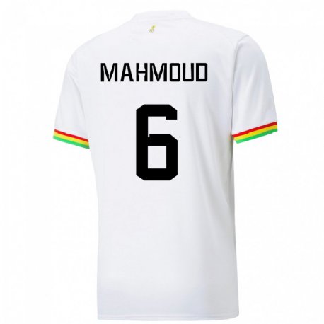 Kandiny Niño Camiseta Ghana Mohaison Mahmoud #6 Blanco 1ª Equipación 22-24 La Camisa Chile