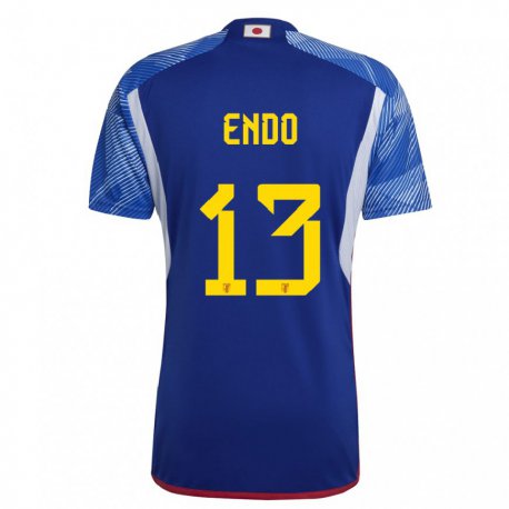 Kandiny Niño Camiseta Japón Jun Endo #13 Azul Real 1ª Equipación 22-24 La Camisa Chile