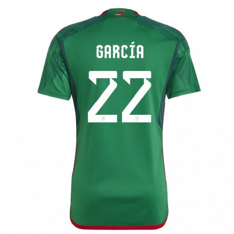 Kandiny Niño Camiseta México Diana Garcia #22 Verde 1ª Equipación 22-24 La Camisa Chile