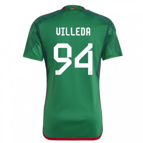 Kandiny Niño Camiseta México Melany Villeda #94 Verde 1ª Equipación 22-24 La Camisa Chile