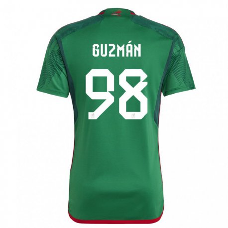 Kandiny Niño Camiseta México Kinberly Guzman #98 Verde 1ª Equipación 22-24 La Camisa Chile