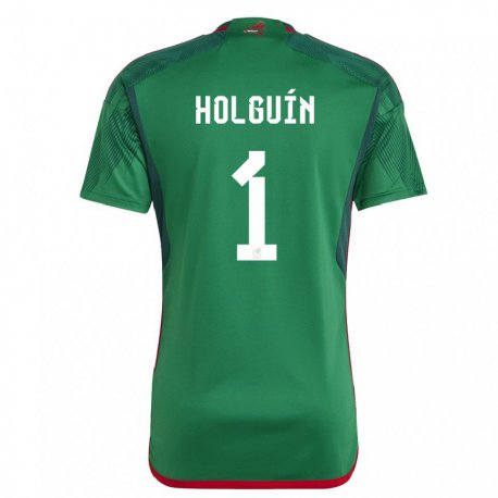 Kandiny Niño Camiseta México Hector Holguin #1 Verde 1ª Equipación 22-24 La Camisa Chile