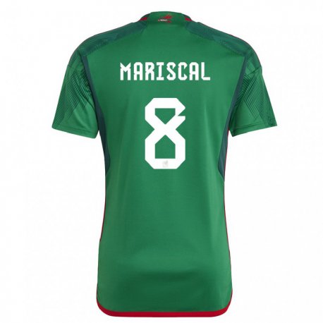 Kandiny Niño Camiseta México Salvador Mariscal #8 Verde 1ª Equipación 22-24 La Camisa Chile