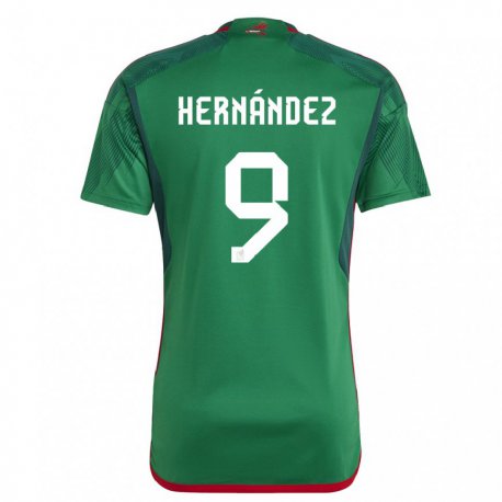 Kandiny Niño Camiseta México Jesus Hernandez #9 Verde 1ª Equipación 22-24 La Camisa Chile