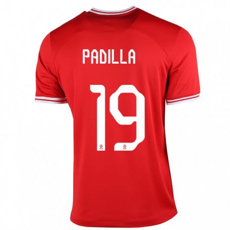 Kandiny Niño Camiseta Polonia Natalia Padilla #19 Rojo 2ª Equipación 22-24 La Camisa Chile