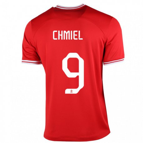 Kandiny Niño Camiseta Polonia George Chmiel #9 Rojo 2ª Equipación 22-24 La Camisa Chile