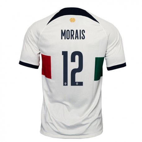 Kandiny Niño Camiseta Portugal Patricia Morais #12 Blanco 2ª Equipación 22-24 La Camisa Chile