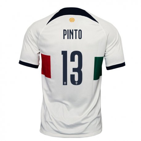 Kandiny Niño Camiseta Portugal Fatima Pinto #13 Blanco 2ª Equipación 22-24 La Camisa Chile