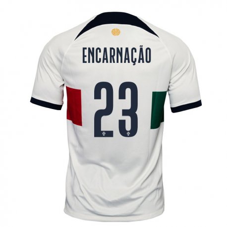 Kandiny Niño Camiseta Portugal Telma Encarnacao #23 Blanco 2ª Equipación 22-24 La Camisa Chile