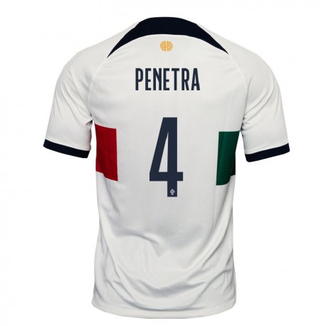 Kandiny Niño Camiseta Portugal Alexandre Penetra #4 Blanco 2ª Equipación 22-24 La Camisa Chile