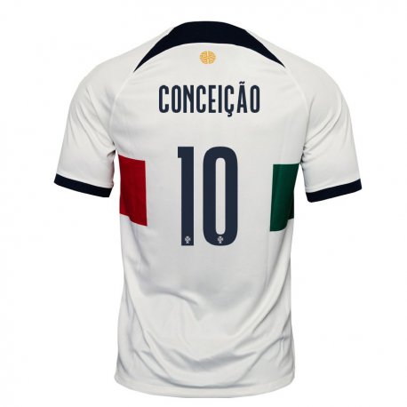 Kandiny Niño Camiseta Portugal Francisco Conceicao #10 Blanco 2ª Equipación 22-24 La Camisa Chile