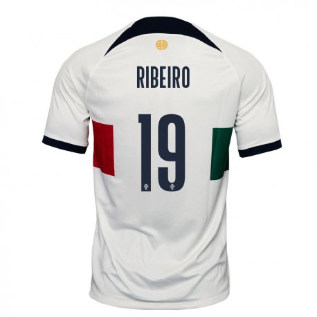 Kandiny Niño Camiseta Portugal Rodrigo Ribeiro #19 Blanco 2ª Equipación 22-24 La Camisa Chile