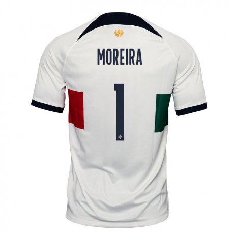 Kandiny Niño Camiseta Portugal Andre Moreira #1 Blanco 2ª Equipación 22-24 La Camisa Chile