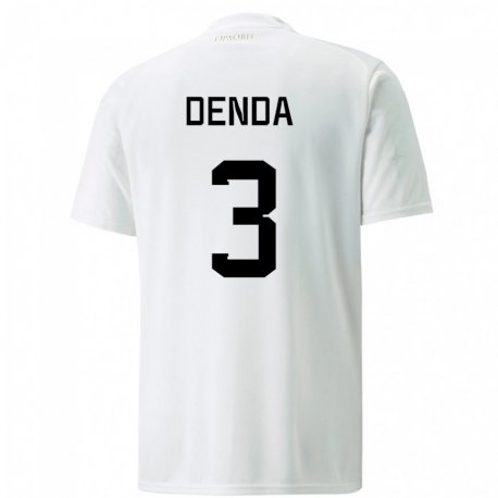 Kandiny Niño Camiseta Serbia Milica Denda #3 Blanco 2ª Equipación 22-24 La Camisa Chile