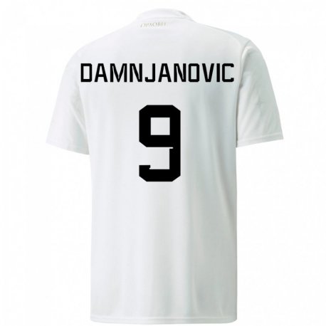 Kandiny Niño Camiseta Serbia Jovana Damnjanovic #9 Blanco 2ª Equipación 22-24 La Camisa Chile