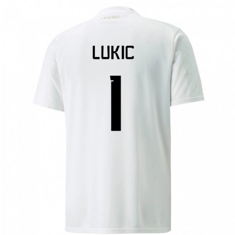 Kandiny Niño Camiseta Serbia Ognjen Lukic #1 Blanco 2ª Equipación 22-24 La Camisa Chile