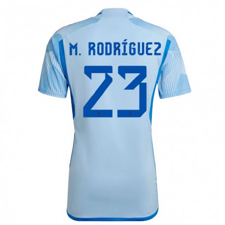 Kandiny Niño Camiseta España Misa Rodriguez #23 Cielo Azul 2ª Equipación 22-24 La Camisa Chile
