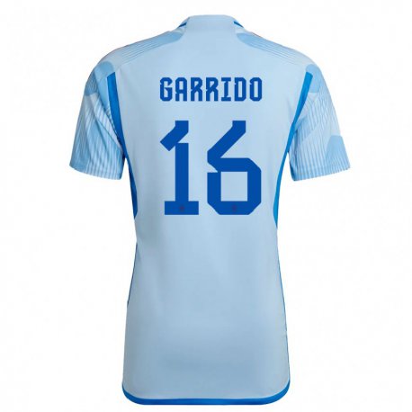 Kandiny Niño Camiseta España Aleix Garrido #16 Cielo Azul 2ª Equipación 22-24 La Camisa Chile