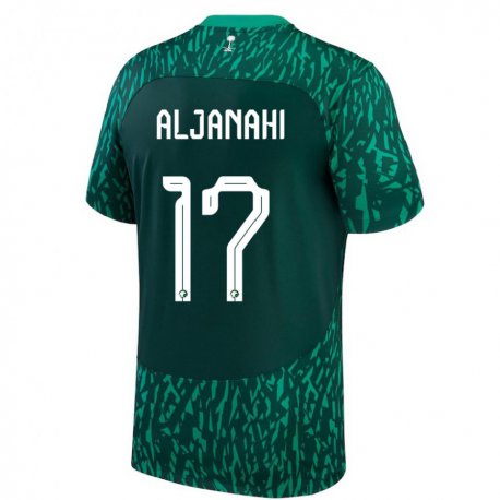 Kandiny Niño Camiseta Arabia Saudita Nawaf Aljanahi #17 Verde Oscuro 2ª Equipación 22-24 La Camisa Chile