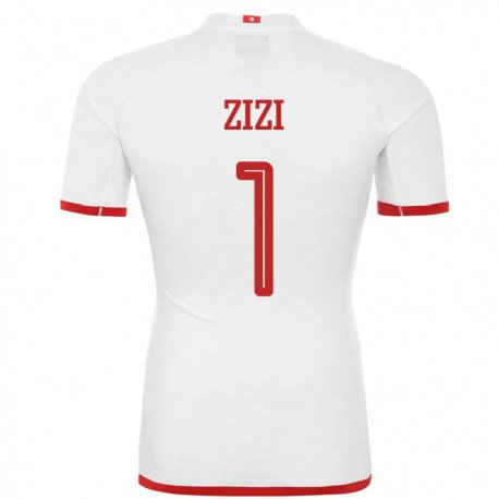 Kandiny Niño Camiseta Túnez Nesrine Zizi #1 Blanco 2ª Equipación 22-24 La Camisa Chile