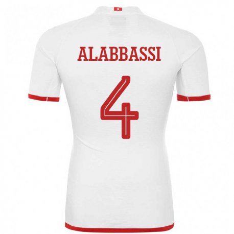 Kandiny Niño Camiseta Túnez Chaima Alabbassi #4 Blanco 2ª Equipación 22-24 La Camisa Chile