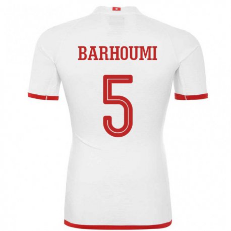 Kandiny Niño Camiseta Túnez Jasmina Barhoumi #5 Blanco 2ª Equipación 22-24 La Camisa Chile
