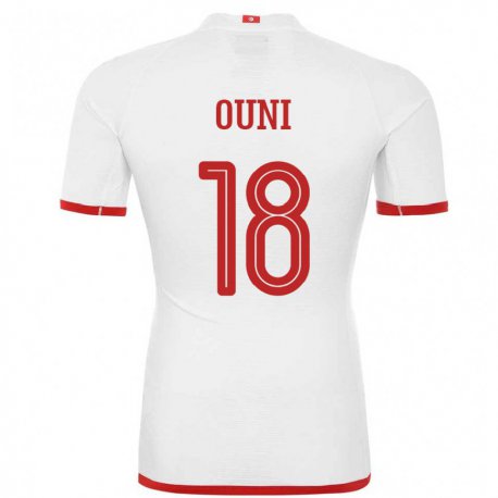 Kandiny Niño Camiseta Túnez Samia Ouni #18 Blanco 2ª Equipación 22-24 La Camisa Chile