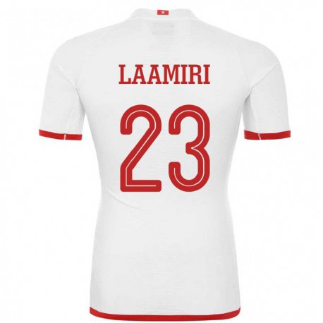 Kandiny Niño Camiseta Túnez Soumaya Laamiri #23 Blanco 2ª Equipación 22-24 La Camisa Chile