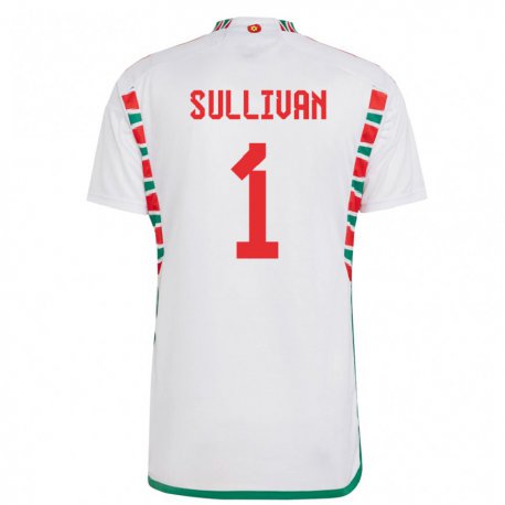 Kandiny Niño Camiseta Gales Laura O Sullivan #1 Blanco 2ª Equipación 22-24 La Camisa Chile