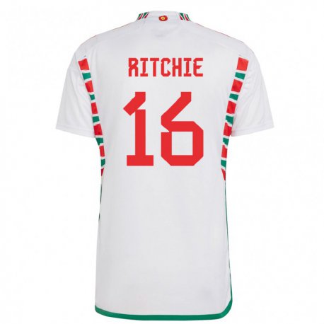 Kandiny Niño Camiseta Gales Amelia Ritchie #16 Blanco 2ª Equipación 22-24 La Camisa Chile