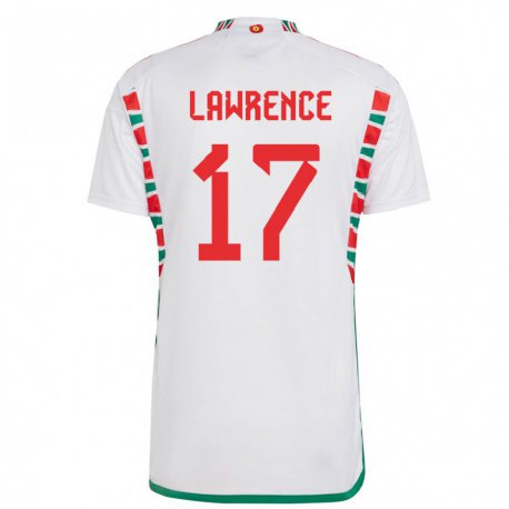 Kandiny Niño Camiseta Gales Nadia Lawrence #17 Blanco 2ª Equipación 22-24 La Camisa Chile