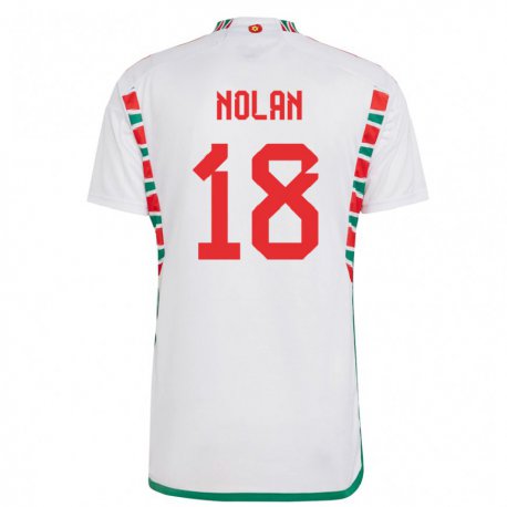 Kandiny Niño Camiseta Gales Kylie Nolan #18 Blanco 2ª Equipación 22-24 La Camisa Chile