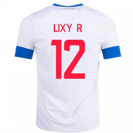 Kandiny Niño Camiseta Costa Rica Lixy Rodriguez #12 Blanco 2ª Equipación 22-24 La Camisa Chile