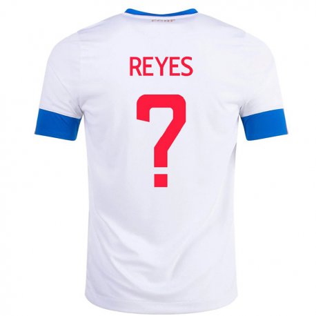 Kandiny Niño Camiseta Costa Rica Kenan Reyes #0 Blanco 2ª Equipación 22-24 La Camisa Chile