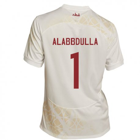 Kandiny Niño Camiseta Catar Latifa Alabbdulla #1 Beis Dorado 2ª Equipación 22-24 La Camisa Chile