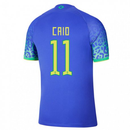 Kandiny Niño Camiseta Brasil Caio #11 Azul 2ª Equipación 22-24 La Camisa Chile