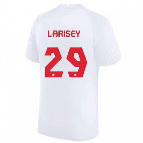 Kandiny Niño Camiseta Canadá Clarissa Larisey #29 Blanco 2ª Equipación 22-24 La Camisa Chile