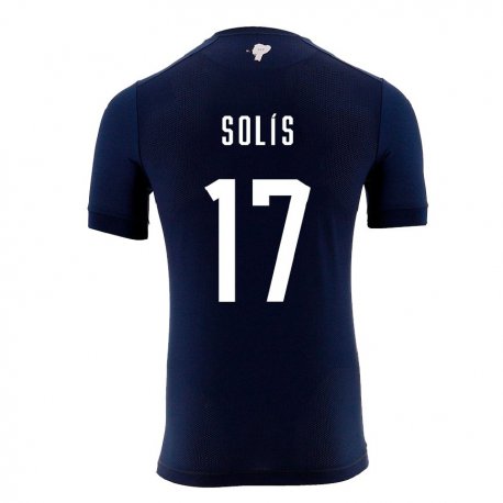 Kandiny Niño Camiseta Ecuador Mathias Solis #17 Azul Marino 2ª Equipación 22-24 La Camisa Chile