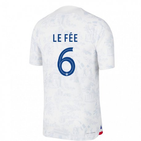 Kandiny Niño Camiseta Francia Enzo Le Fee #6 Blanco Azul 2ª Equipación 22-24 La Camisa Chile