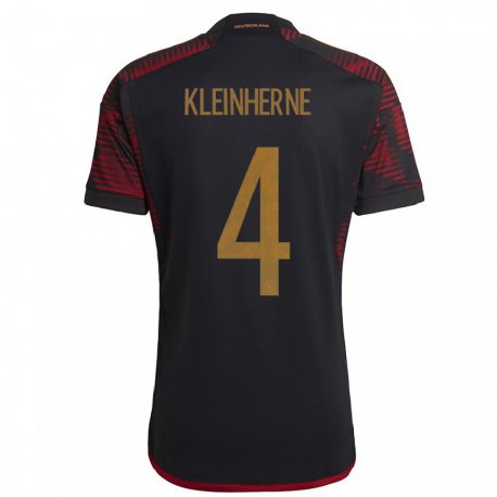 Kandiny Niño Camiseta Alemania Sophia Kleinherne #4 Granate Negro 2ª Equipación 22-24 La Camisa Chile