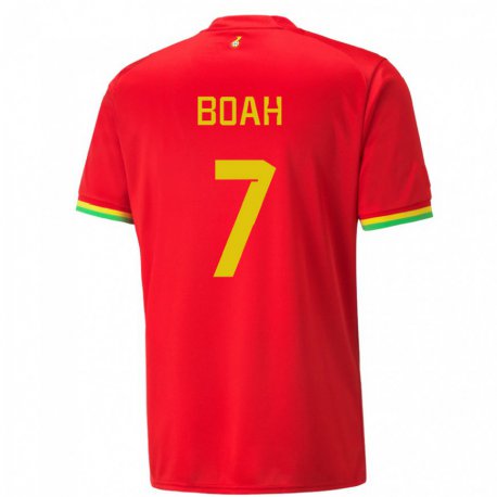 Kandiny Niño Camiseta Ghana Collins Boah #7 Rojo 2ª Equipación 22-24 La Camisa Chile