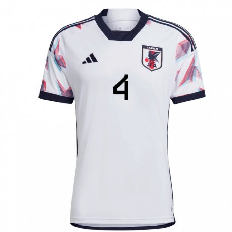 Kandiny Niño Camiseta Japón Saki Kumagai #4 Blanco 2ª Equipación 22-24 La Camisa Chile