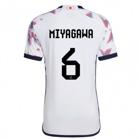 Kandiny Niño Camiseta Japón Asato Miyagawa #6 Blanco 2ª Equipación 22-24 La Camisa Chile