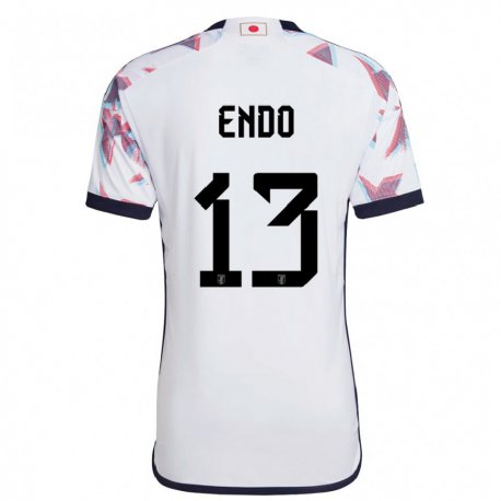 Kandiny Niño Camiseta Japón Jun Endo #13 Blanco 2ª Equipación 22-24 La Camisa Chile