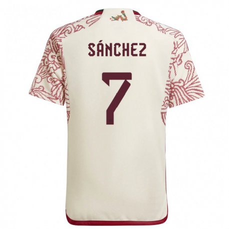 Kandiny Niño Camiseta México Maria Sanchez #7 Maravilla Blanco Rojo 2ª Equipación 22-24 La Camisa Chile