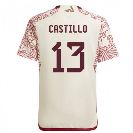 Kandiny Niño Camiseta México Jose Castillo #13 Maravilla Blanco Rojo 2ª Equipación 22-24 La Camisa Chile