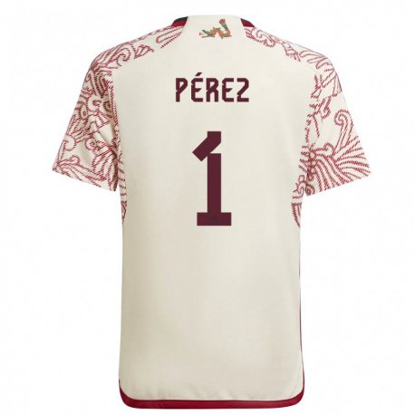 Kandiny Niño Camiseta México Emiliano Perez #1 Maravilla Blanco Rojo 2ª Equipación 22-24 La Camisa Chile