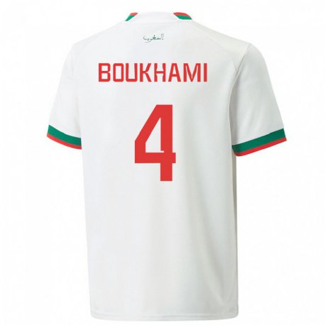 Kandiny Niño Camiseta Marruecos Siham Boukhami #4 Blanco 2ª Equipación 22-24 La Camisa Chile
