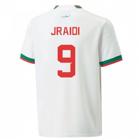 Kandiny Niño Camiseta Marruecos Ibtissam Jraidi #9 Blanco 2ª Equipación 22-24 La Camisa Chile